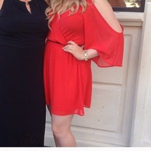 Bebe cold shoulder dress